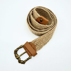 کمربند کنفی ۴ سانت سگک فلزی زبانه دار