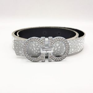 کمربند زنانه ۲.۵ سانت سگک خارجی نگینی