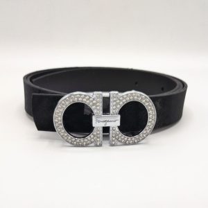 کمربند زنانه ۲.۵ سانت سگک خارجی نگینی