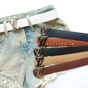 کمربند زنانه 3.5 سانت سگک لویی ویتون