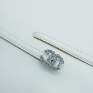 کمربند زنانه ۱.۵ سانت دوردوخت سگک نگینی