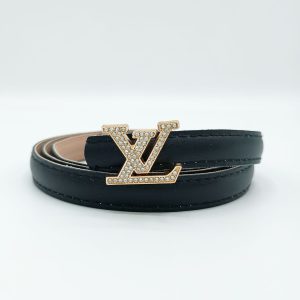 کمربند زنانه ۱.۵ سانت دوردوخت سگک نگینی