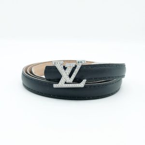 کمربند زنانه ۱.۵ سانت دوردوخت سگک نگینی