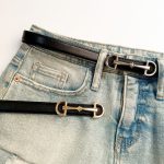 کمربند زنانه ۲ سانت دوردوخت سگک ماسیمو