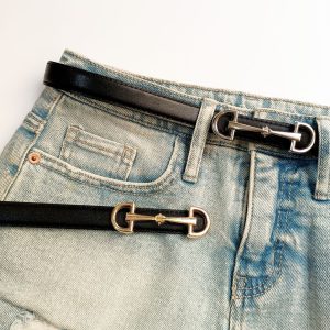 کمربند زنانه ۲ سانت دوردوخت سگک ماسیمو