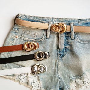 کمربند زنانه ۲.۵ سانت دوردوخت سگک بولگاری