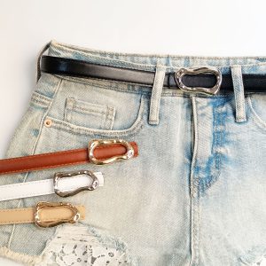 کمربند زنانه ۲ سانت دوردوخت سگک انگشتی