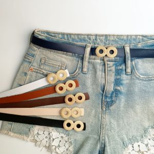 کمربند زنانه ۲ سانت سگک بولگاری مات