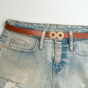 کمربند زنانه ۲ سانت سگک بولگاری مات