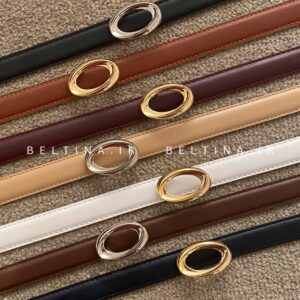 کمربند زنانه ۲.۵ سانت دوردوخت سگک بیضی کد031