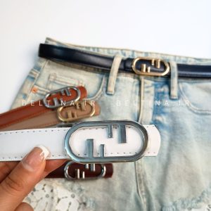 کمربند زنانه ۲.۵ سانت دوردوخت سگک فِندی