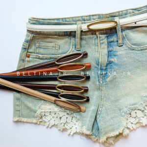 کمربند زنانه ۱.۵ سانت سگک بیضی کد 111