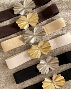 کمربند کشی زنانه 5 سانت سگک برگ کد 120