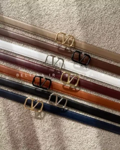 کمربند زنانه ۲.۵ سانت دوردوخت سگک ولنتینو کد127